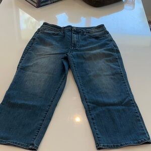 NYDJ Classic Indigo Jeans, Stretch, Size 8, Crop, 22" inseam